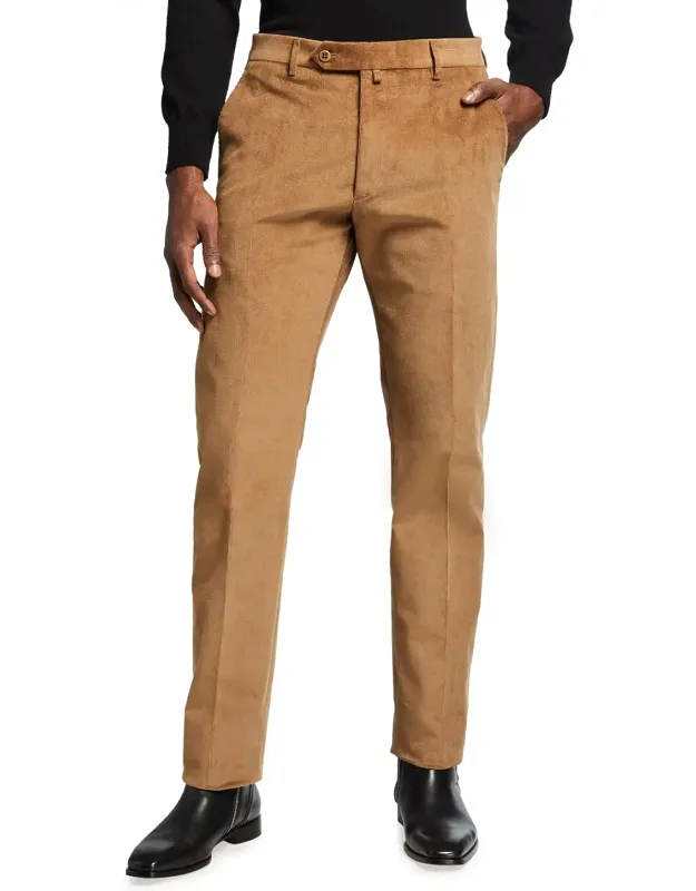 Solid Corduroy Dress Pants