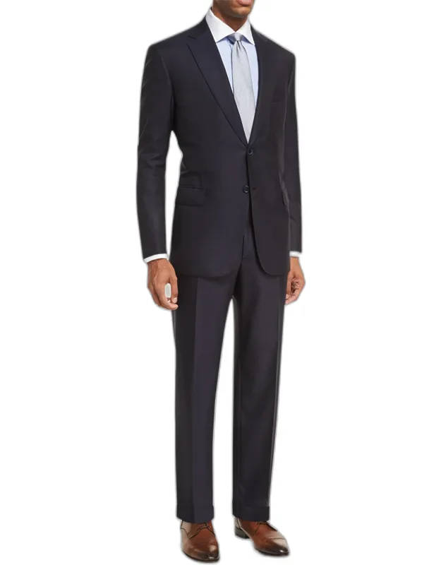 Solid Two-piece Suit