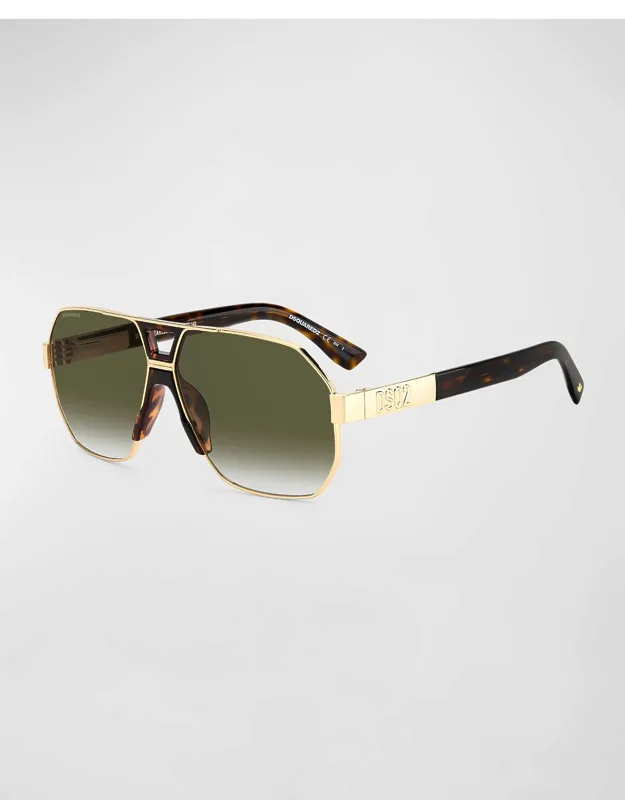 Double-bridge Square Sunglasses