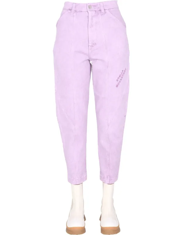 Jeans With Embroidered Logo