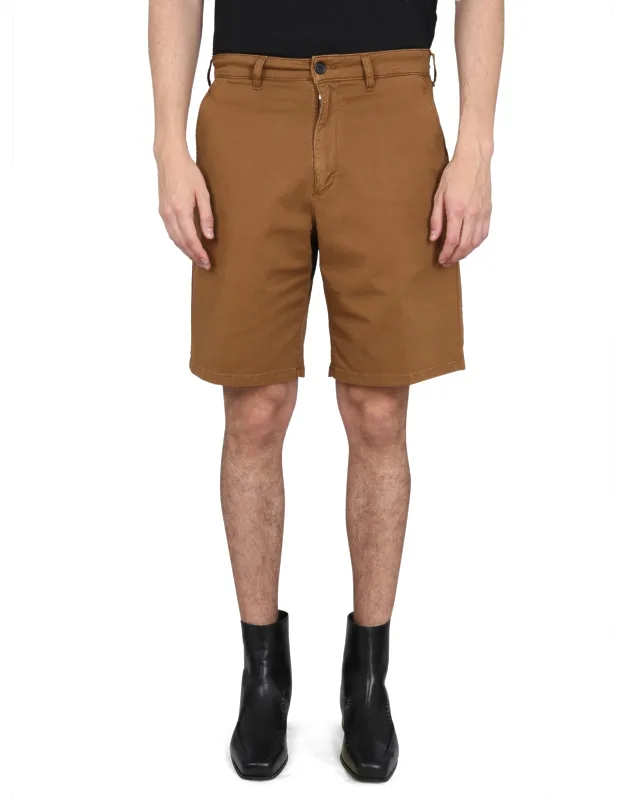_department Five Cotton Bermuda Shorts With Button Closure And Pockets_