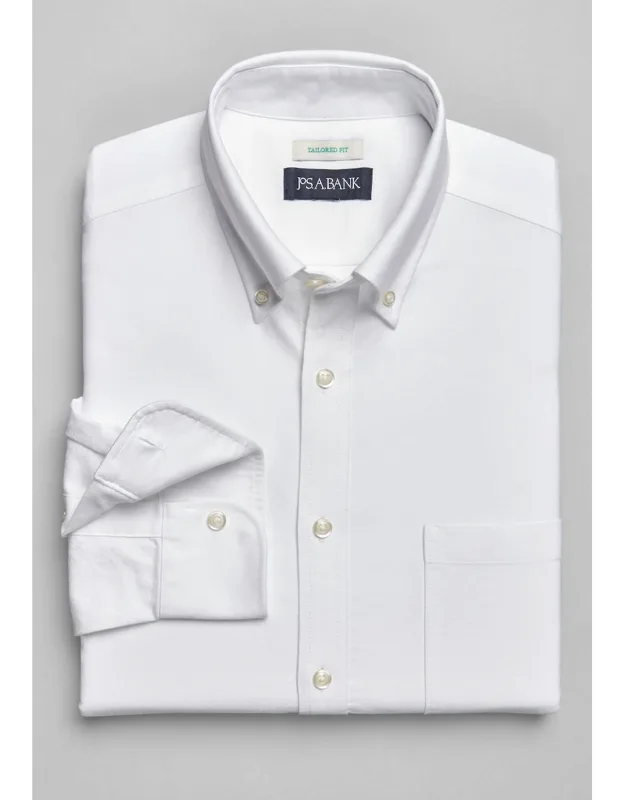 Tailored Fit Button-down Collar Oxford Casual Shirt