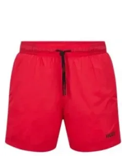 Fully Lined Swim Shorts With Contrast Logo