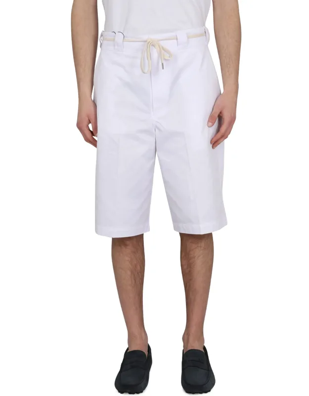 Cotton Blend Bermuda Shorts
