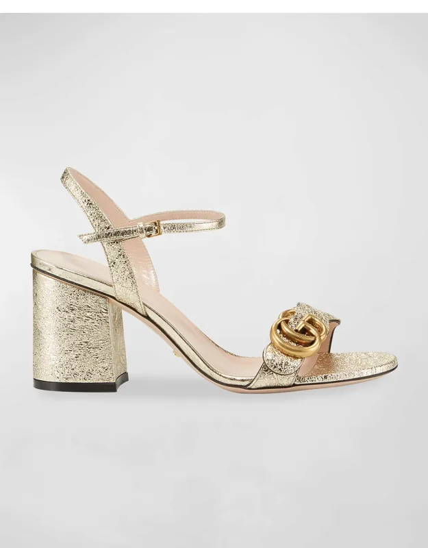 Metallic High-heel Sandal
