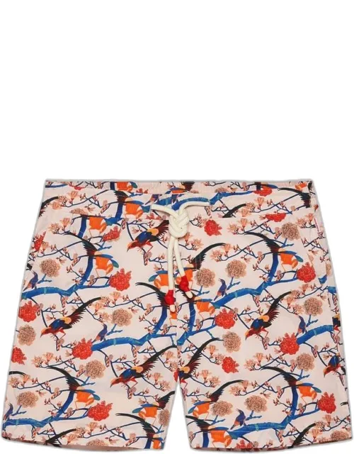 Flight Of Fantasy Mid-length Drawcord Swim Shorts