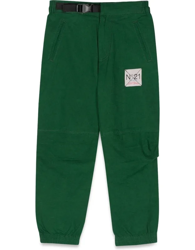 Pants With Logo Patch