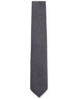 Silk-jacquard Tie With Micro Pattern