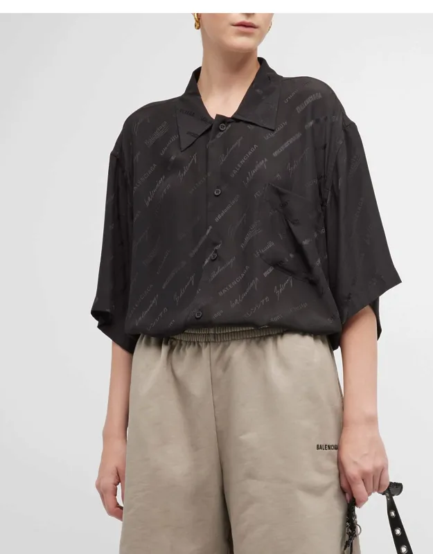 Button-front Minimal Shirt