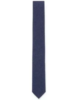Dot-printed Tie In Cotton And Wool