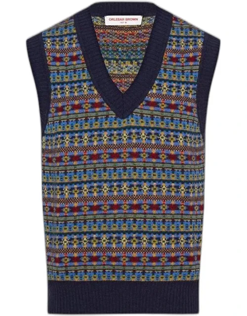 Multi Fair Isle Lambswool Tank Top