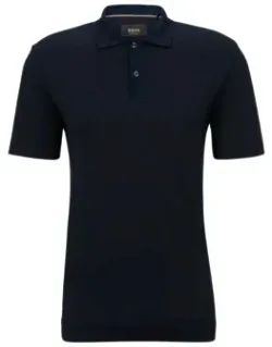 Regular-fit Polo Shirt In Cotton And Silk