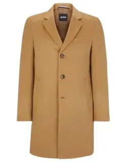 Slim-fit Coat In Virgin Wool And Cashmere