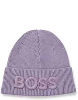 Logo-embroidered Beanie Hat In Cotton And Wool