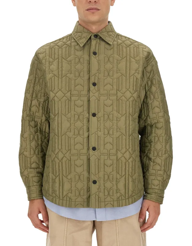 Palm Angels Monogram Shirt Regular Fit 100% Polyamide