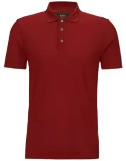 Regular-fit Polo Shirt In Cotton And Silk