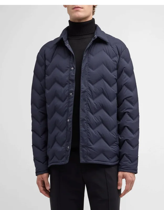 Zigzag Quilted Down Jacket