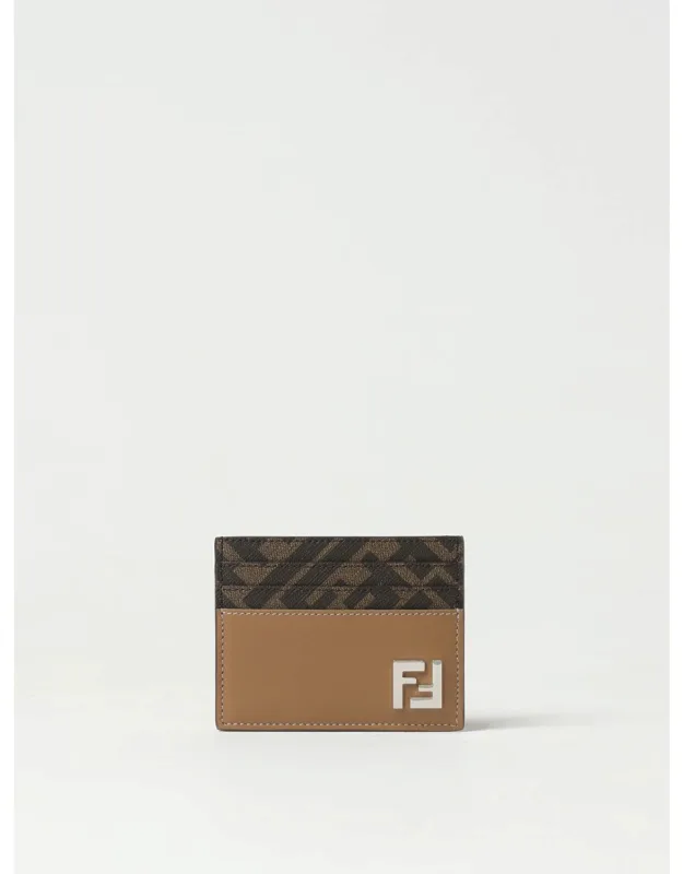Ff Squared Credit Card Holder In Leather
