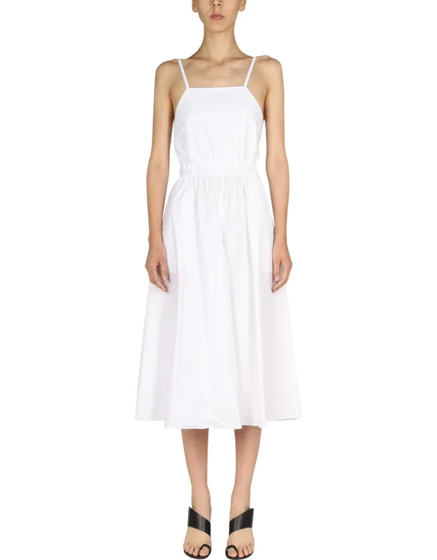 Department Five "cafehouse" Dress With Square Neckline And Lace Up Back Closure