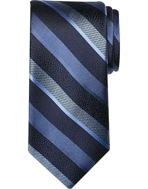 Big & Tall Narrow Diagonal Stripes Silk Tie