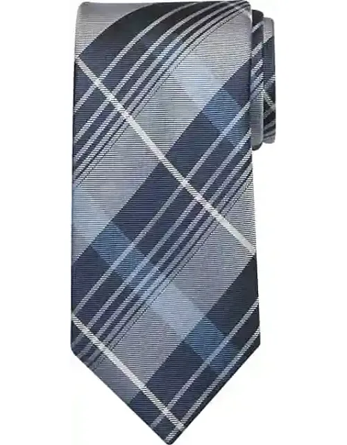 Narrow Plaid Silk Tie