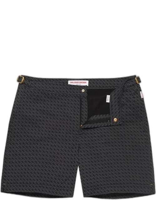 Piranha Orbit Jacquard Mid-length Swim Shorts