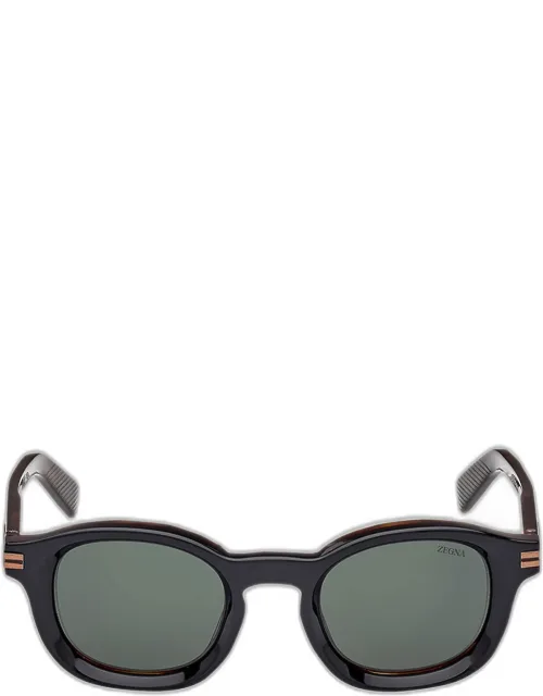 Aurora I Acetate Round Sunglasses