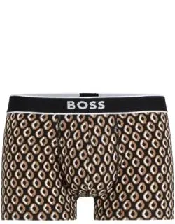 Stretch-cotton Regular-rise Trunks With Seasonal Print