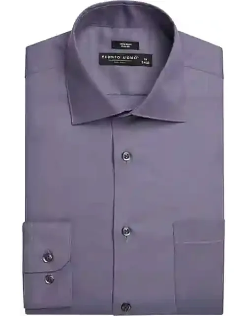 Big &amp; Tall Slim Fit Solid Sharkskin Dress Shirt