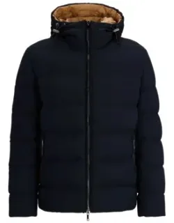 Reversible Down Jacket In A Wool Blend