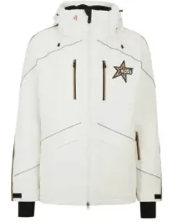 Hooded Down Ski Jacket With Special Branding