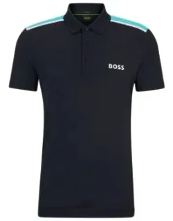 Performance-stretch Polo Shirt With Contrast Logo
