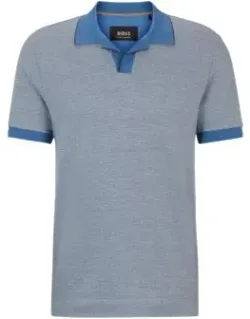 Open-collar Polo Shirt In Cotton And Cashmere