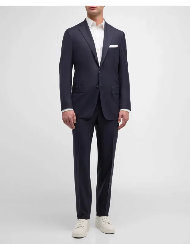 Two-piece Solid Wool Suit