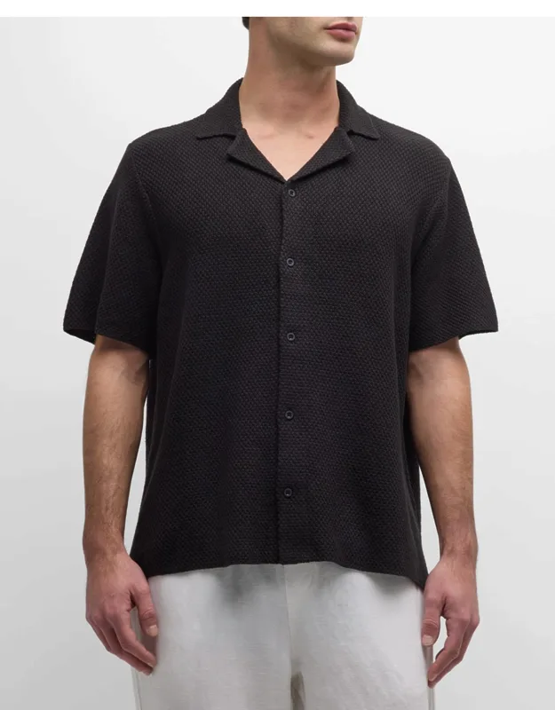 Cotton Textured Camp Shirt