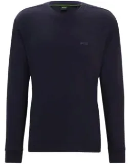 Interlock Cotton Sweatshirt With Logo Detail And Crew Neckline