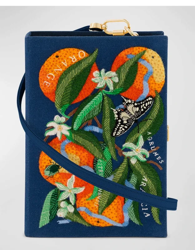Oranges Book Clutch Bag