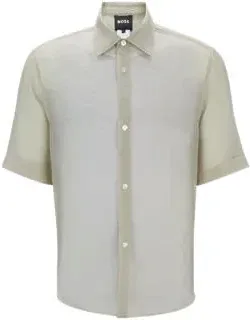 Regular-fit Shirt In Soft Organza With Kent Collar