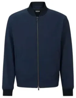 Slim-fit Jacket In Wrinkle-resistant Mesh