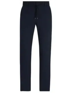Slim-fit Trousers In Performance-stretch Seersucker