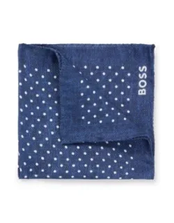 Printed Pocket Square In Linen And Cotton