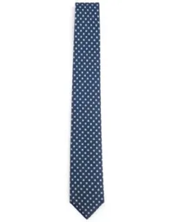 Silk Tie With Jacquard-woven Pattern