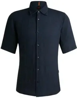 Regular-fit Shirt In Linen Canvas