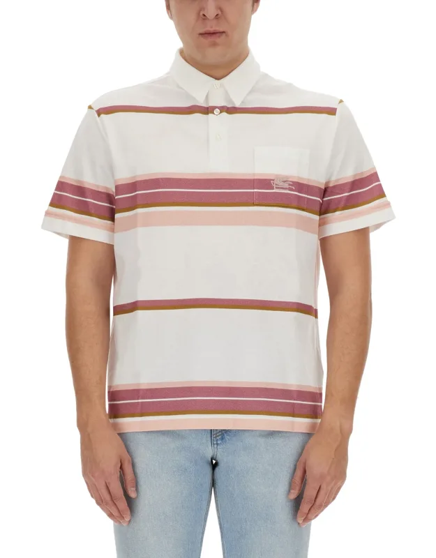 Etro Polo Shirt With Embroidery, 100% Cotton