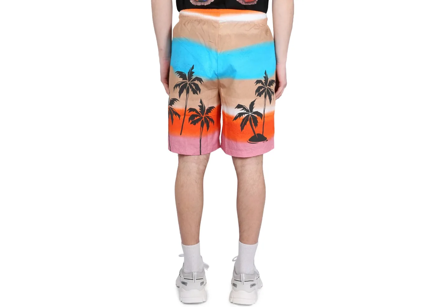 Poplin Bermuda Shorts With Elastic Waistband thumb